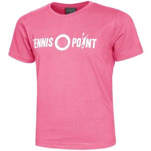 Tennis-Point Basic Cotton T-Shirt Kinder in pink