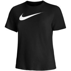 Nike Dri-Fit Swoosh T-Shirt Damen in schwarz