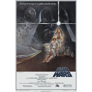 Poster- Star Wars - A long time ago in a galaxy far far away, Originele Filmposter, Premium Print, Professioneel Fotopapier