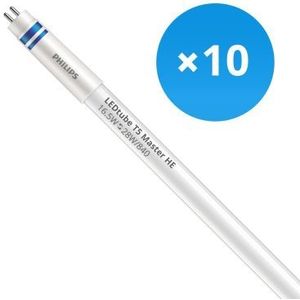Voordeelpak 10x Philips LED Buis T5 MASTER (HF) High Efficiency 16.5W 2500lm - 840 Koel Wit | 115cm - Vervangt 28W
