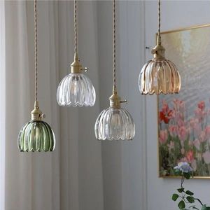 Japanse Retro - Glazen Bloem Hanglamp