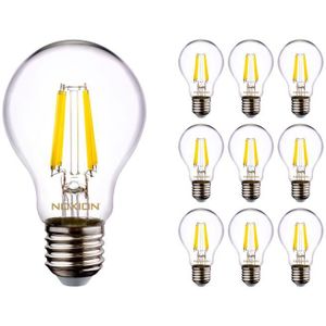 Voordeelpak 10x Noxion Lucent LED E27 Peer Filament Helder 4.5W 470lm - 840 Koel Wit | Vervangt 40W