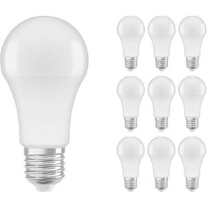 Voordeelpak 10x Ledvance CLASSIC LED E27 Peer Mat 8.5W 806lm - 840 Koel Wit | Vervangt 60W