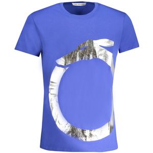 Heren Trussardi t-shirt blauw en zilver