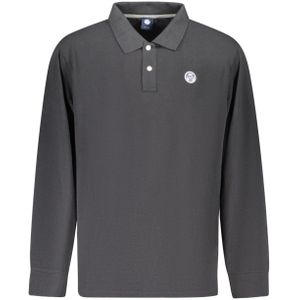 Heren North Sails Sweatshirt met lange mouwen, polo, zwart