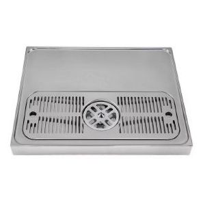 Tapblad met glazenspoeler met afvoer 600x400x45mm