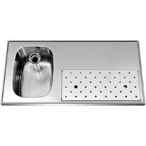 lekblad met spoelbak links 1000 x 500 x 45 mm