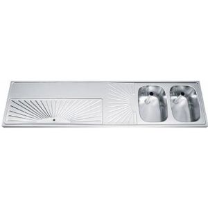 Franke Sun Line SU-BB200-2 buffetblad dubbele spoelbak
