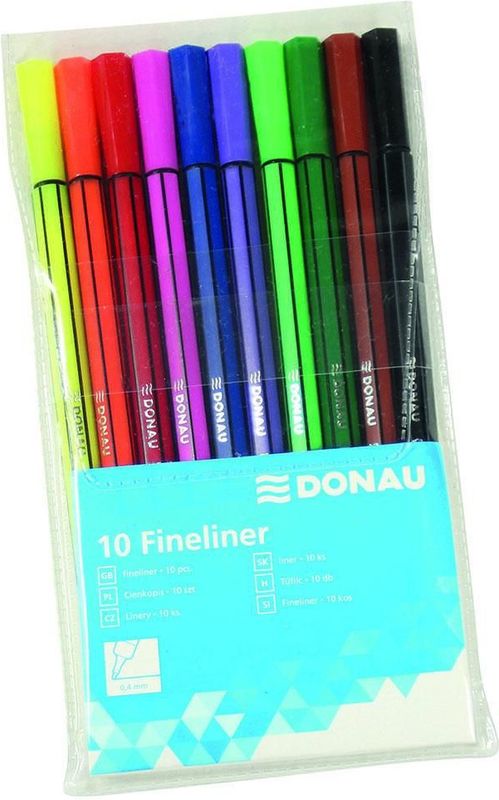 DONAU Fineliner 0.4 mm Mehrfarbig