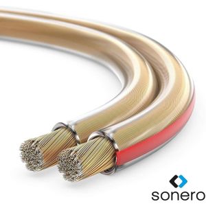 Sonero Lautsprecherkabel 2x1,5mm², CCA 100m, transparent