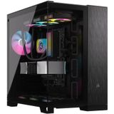 0 Corsair Zwei-Kammer PC Gehäuse 6500X Mid-Tower schwarz/obsidian aluminium