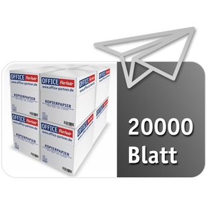 OFFICE Partner Premium Kopierpapier, weiß - DIN A4 80g/m² - 20.000 Blatt