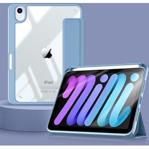 eSTUFF BOSTON Flip-Hülle für das Apple iPad Mini der 6. & 7. Generation 8,3"" - Sky Blue/Clear