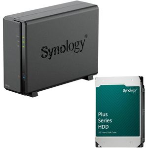 Synology DiskStation DS124 1 Einschub NAS-Server Leergehäuse + 1x Synology Plus 3.5"" SATA 6Gb/s Festplatte 8 TB
