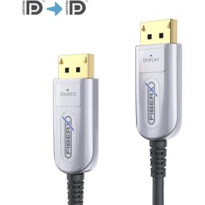 FiberX Serie - DisplayPort 8K Glasfaser Extender Kabel - 25m