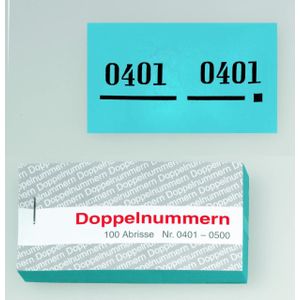WOLF & APPENZELLER Doppelnummernblöcke 0001-0100, 0101-0200, 0201-0300, 0301-0400, 0401-0500