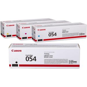 Canon Original 054 4er Multipack Toner - schwarz 1.500 Seiten, cyan, magenta, gelb je 1.200 Seiten