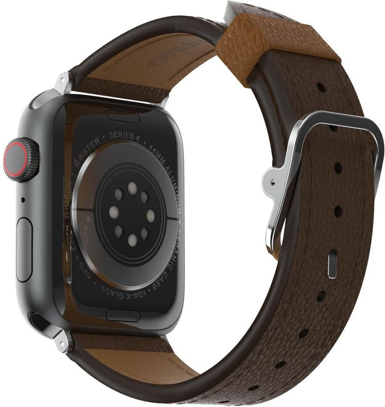 OtterBox Symmetry Cactus Leather Watch Band for Apple Watch 45/44/42mm Rich Adobe - brown