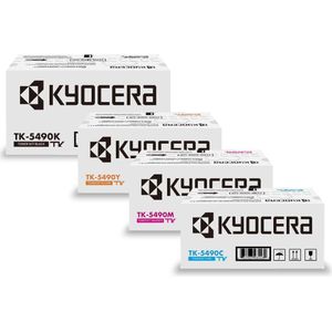 Kyocera Original TK-5490 Toner - 4er Multipack cyan, magenta, gelb, schwarz