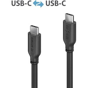 Sonero USB-C auf USB-C Ladekabel - USB 2.0, 60W PD - schwarz - 1,50m