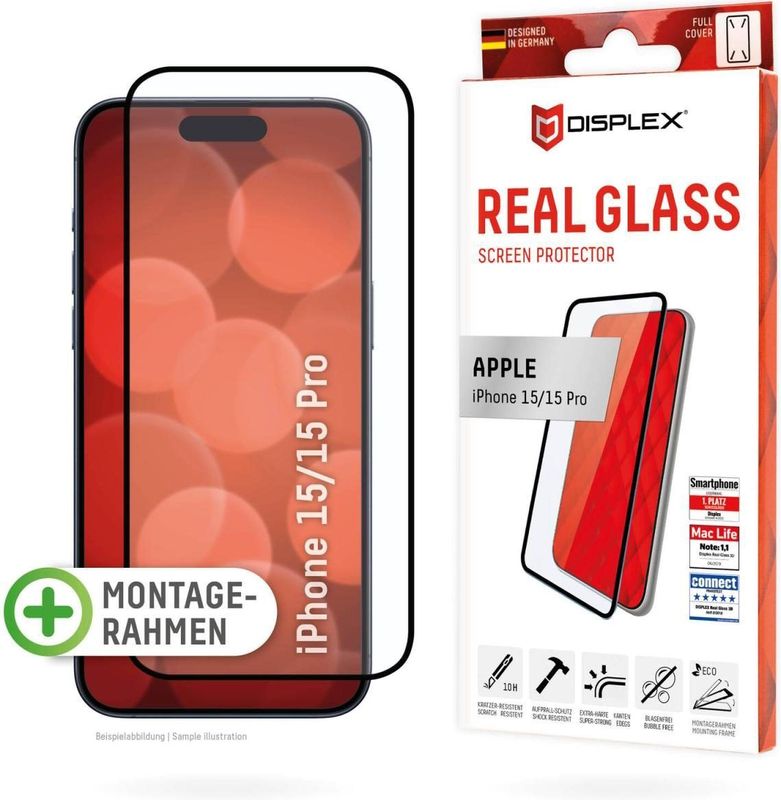 DISPLEX Panzerglas (10H) für Apple iPhone 15/15 Pro