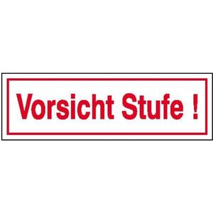 SafetyMarking® Hinweisaufkleber Vorsicht Stufe! 25 cm x 7 cm