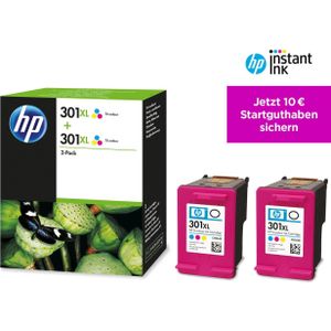 HP Original 301XL Druckerpatrone - Doppelpack cyan, magenta, gelb (D8J46AE)