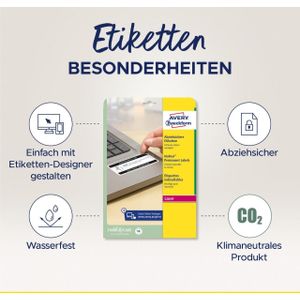 AVERY Zweckform abziehsichere Folienetiketten 45,7 x 25,4 mm
