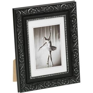 walther design Bilderrahmen Barock 26,9 x 36,9 cm schwarz, silber