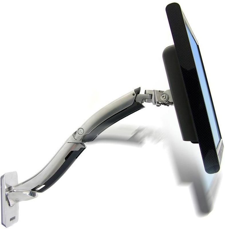 Ergotron MX Monitorarm Wandhalterung für einen Monitor bis 106,68 cm 42 Zoll Aluminium