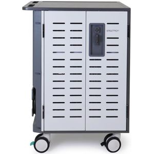 Ergotron ZIP40 Ladewagen für 40 Tablets oder 30 Notebooks mit patentierter PowerShuttle Technologie