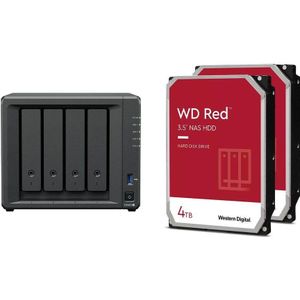 Synology DiskStation DS423+ 4 Einschübe NAS-Server Leergehäuse + 8 TB (2x4) WD Red 40 EFAX SATA 3.5"" HDD Festplatten