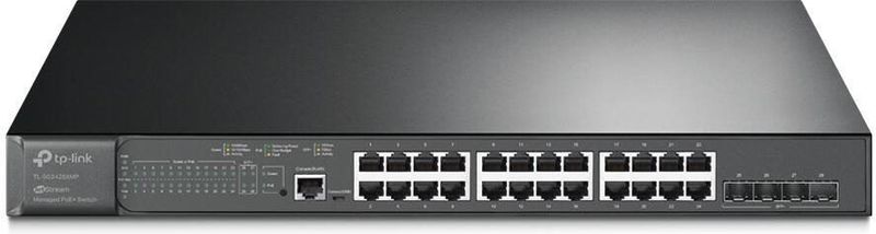 TP-Link JetStream TL-SG3428XMP 24-Port Gigabit L2+-Managed-PoE+-Switch mit 4 10G-SFP+-Slots