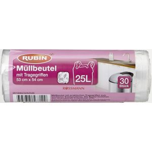 RUBIN Müllbeutel 25,0 l transparent