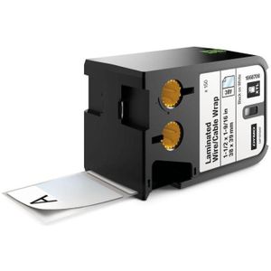 DYMO® Original XTL™ Vinyl-Etikett 38mm x 39mm - schwarz auf weiß