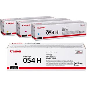 Canon Original 054H 4er Multipack Toner - schwarz 3.100 Seiten, cyan, magenta, gelb je 2.300 Seiten