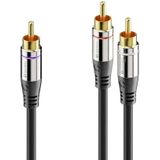 Sonero Cinch auf 2x Cinch Subwoofer Kabel  2,0m