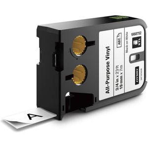 DYMO® Original XTL Schriftband, - schwarz auf weiss -, für XTL 300/500, farbiges Vinyl, endlos