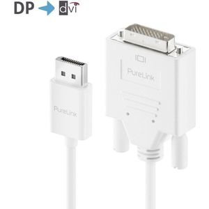 0 PureLink DisplayPort auf DVI Kabel - 1920x1200 - WUXGA - iSerie - weiß - 2,00m