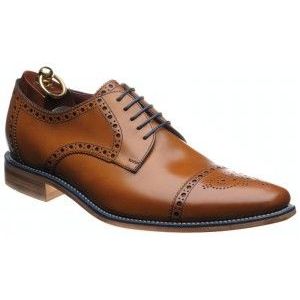 Loake Foley semi-brogues in Tan Calf