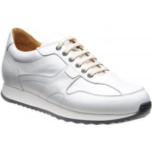 Herring Goodwood rubber-soled trainers in White Calf