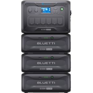BLUETTI AC300+B300K Home Battery Backup | 3.000W 2.764,8Wh, AC300+3*B300K | 3.000W Output | 8.294,4Wh Capacity