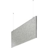 baffel-Set - Deckenträger Farbe: lichtgrau, Größe: 200x25x2,5cm