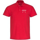 multifanshop Poloshirt - Leipzig - Herzschlag - Druck weiß - Polo