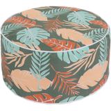 Sitzhocker MCW-G31, Pouf Sitzkissen Sitzsack Gartenhocker, aufblasbar In-/Outdoor Spun Poly 29x55cm ~ Blatt-Design