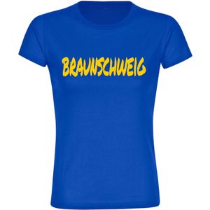 multifanshop Damen T-Shirt - Braunschweig - Textmarker - Druck gelb - Frauen