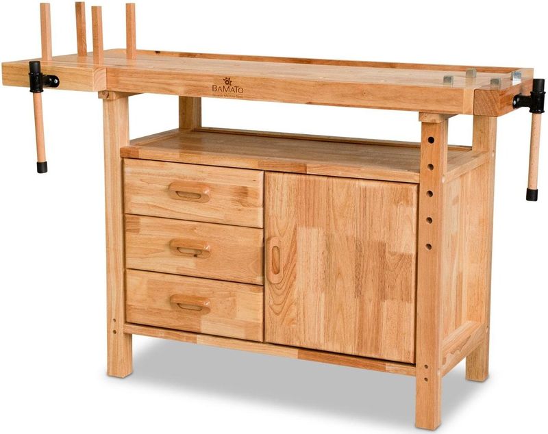 BAMATO Hobelbank WORK-1380 aus Massivholz