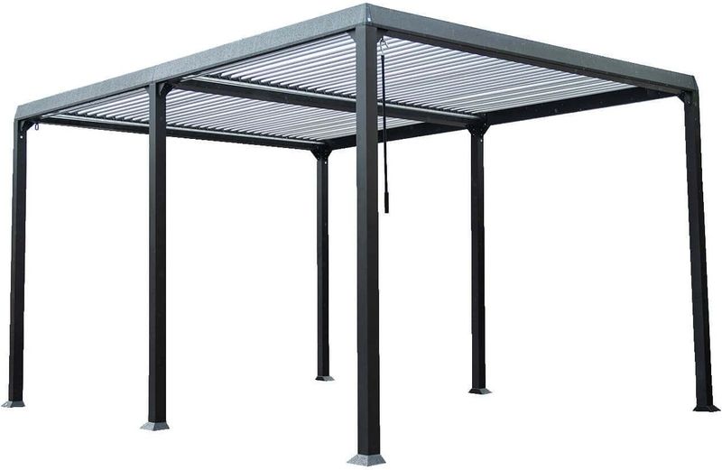 Pavillon Lamellenpavillon für Garten 3x4 Outdoor