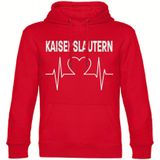 multifanshop Kapuzen Sweatshirt - Kaiserslautern - Herzschlag - Druck weiß - Hoodie