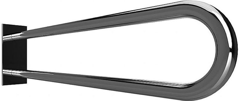 Brillantbad BELP Stützgriff in U-Form Edelstahl poliert mit Abdeckung 103x253x866 mm, 120 kg Traglast für Bad & WC >> zum Bohren